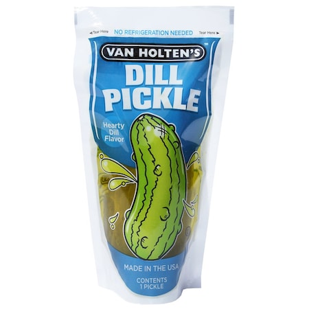 Van Holten's Large Dill Pickle Individually Packed In A Pouch, PK12